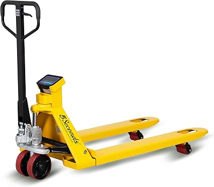 5Seconds Pallet Jack with Scale 5000 lb Capacity, 27" x 48" Forks, Built-in Digital Scale ±0.1% Accuracy, Heavy-Duty Industrial Pallet Truck for Warehouse